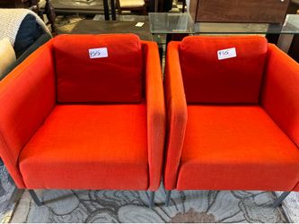 Modern Orange Accent Chairs - Set of 2 ($35 each)