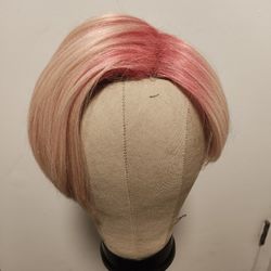 Pixie Pink And Blonde Wig