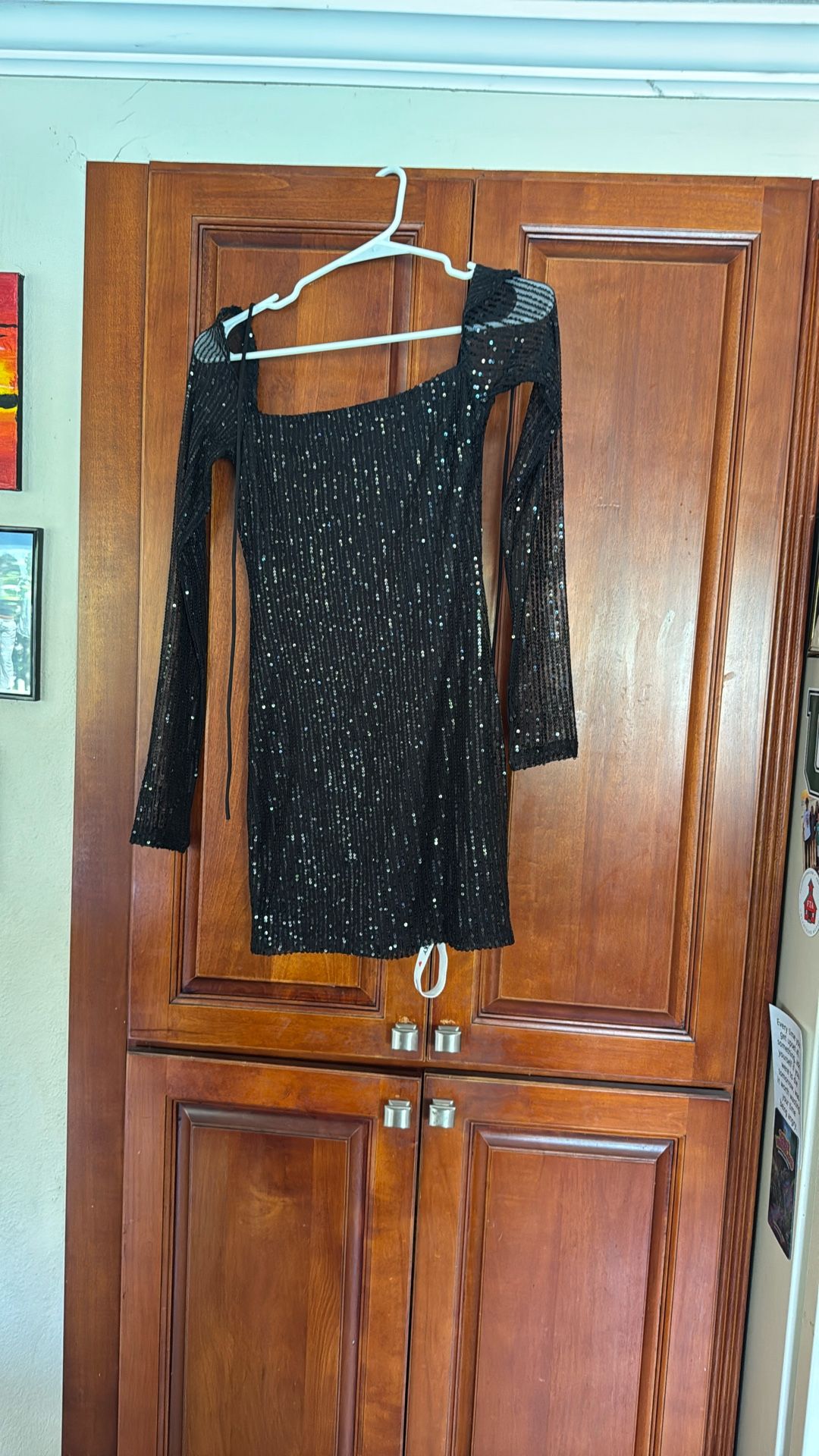 Black Sequence Party Dress