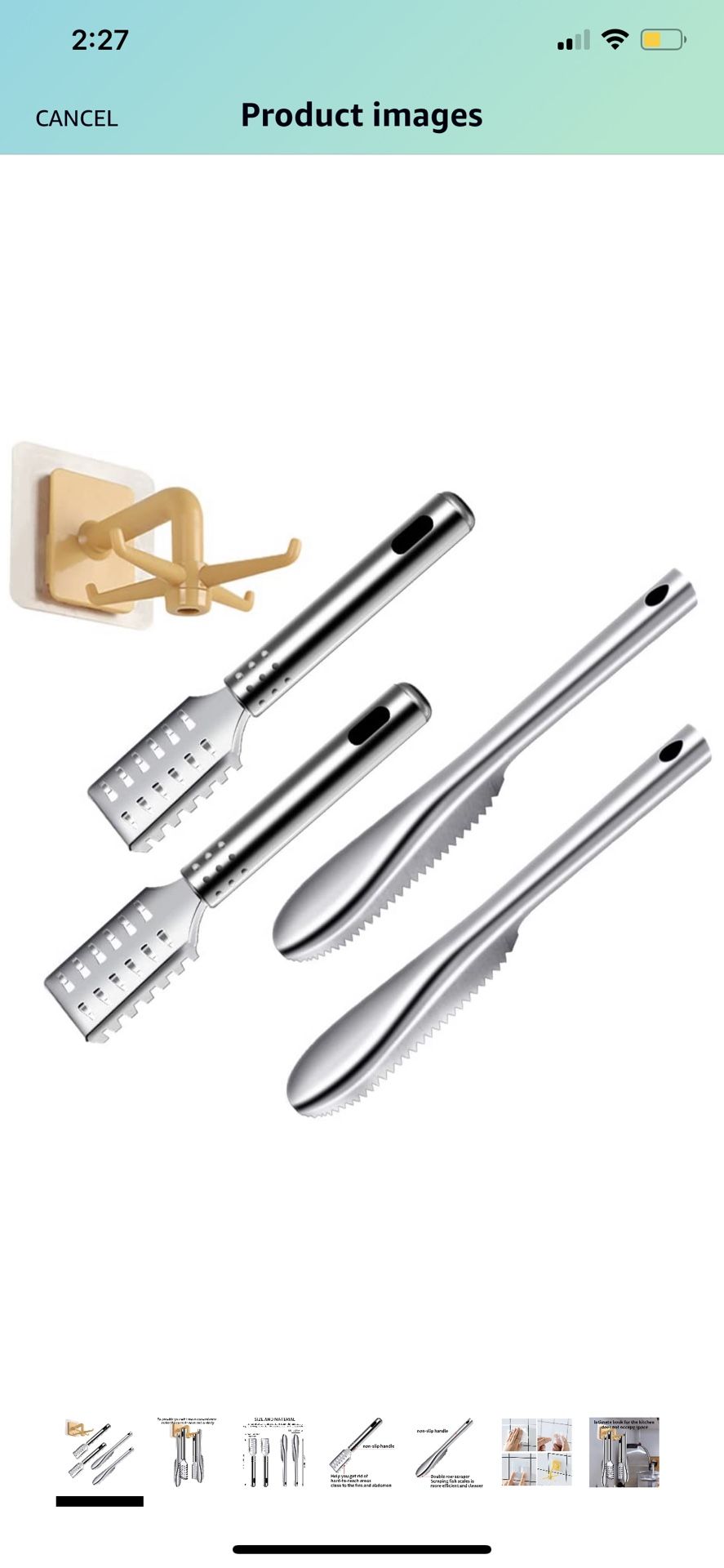 4 pieces of scales cleaning brush, stainless steel serrated scales, ergonomic handle design, cleaning brush scraper kitchen tool, faster and easier r