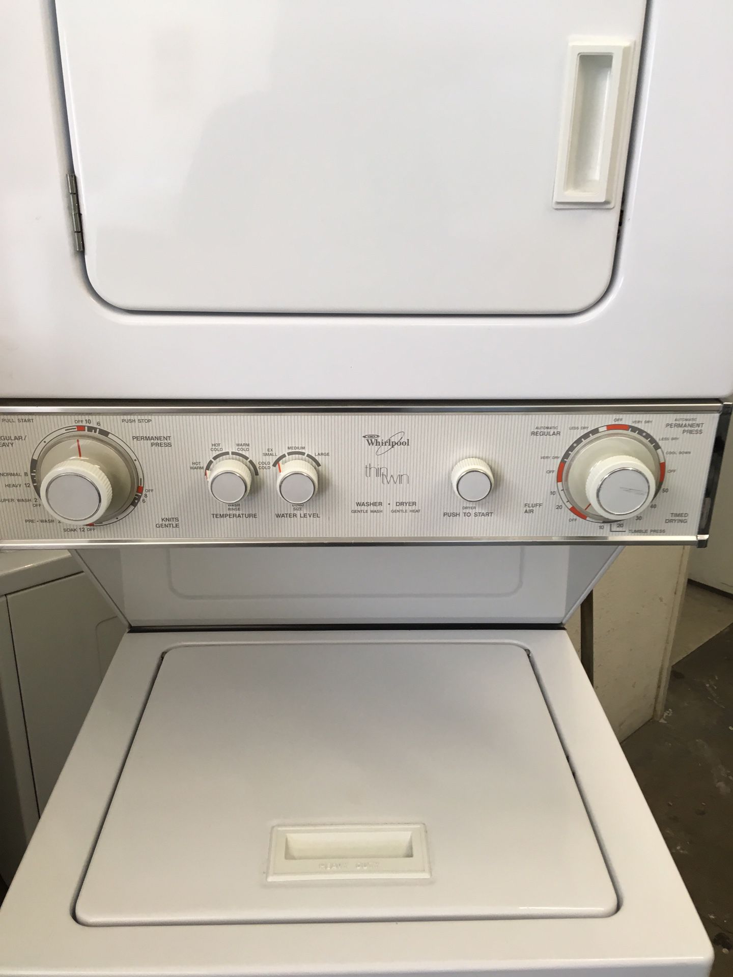Whirlpool 24” Stackable Washer & Gas Dryer