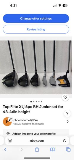 Top Flite XLj 6pc Right Hand, Junior Golf Set