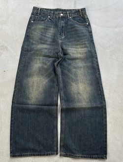 Navy Blue Baggy Jeans