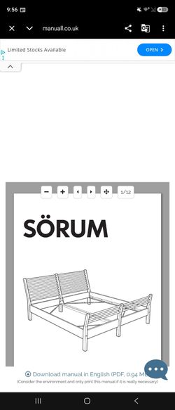 IKEA SÖRUM bed frame (full)