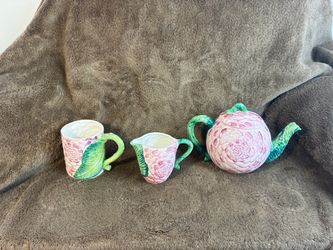 Vintage Seymour Mann "Chrysanthemum" pattern hand-painted teapot set