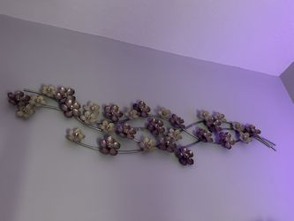Pink & Gold Flower Wall Frame