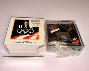 NEW 1992 JCPenney USA Olympic Pin Collector's Set With Box