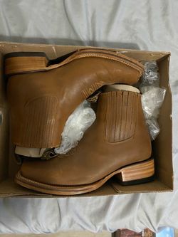 Tan Leather Western La Sierra Ankle Boots