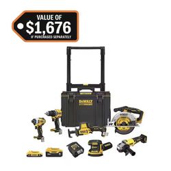 DEWALT 20V MAX cordless tool set