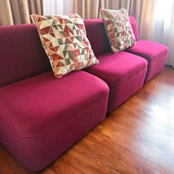 Modern 4pc Maroon Lounge Seating Set from Thonet