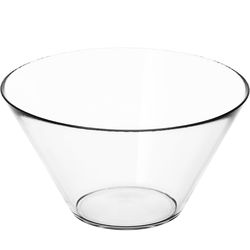 Serving bowl, clear glass, 28 cm (used)