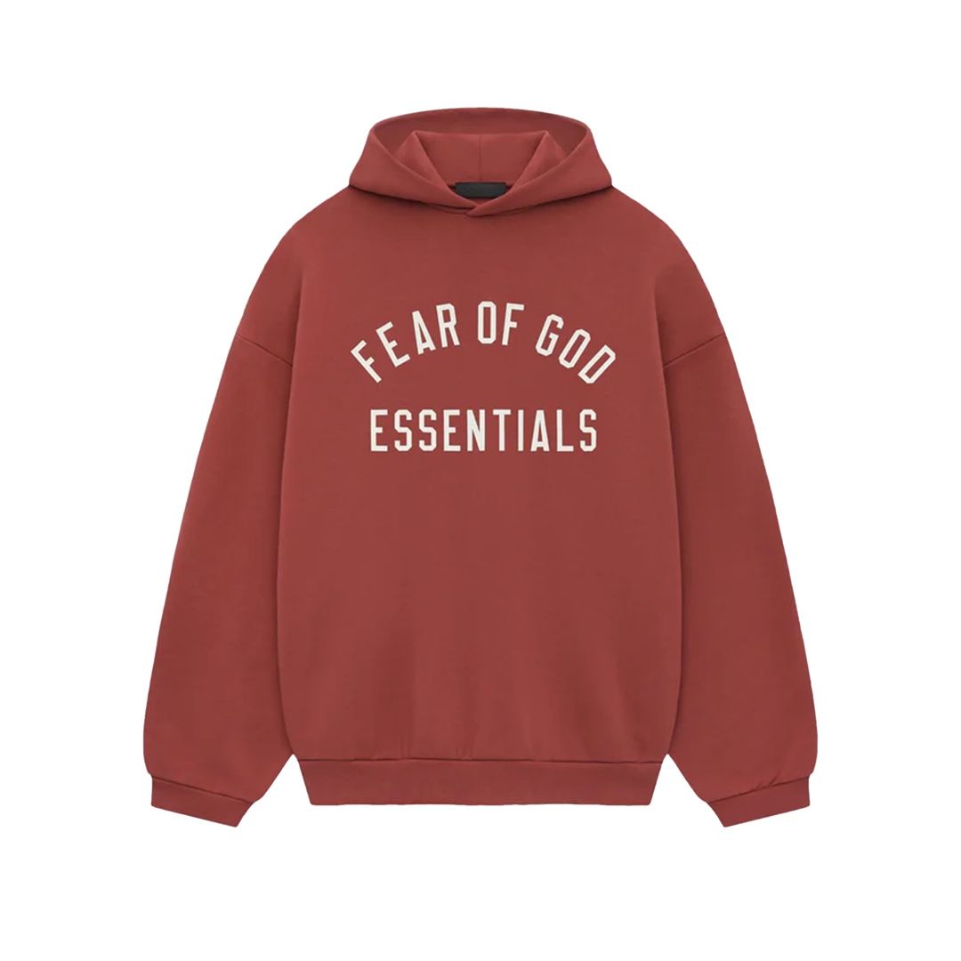 Essentials Fear of God Crimson Fleece Hoodie