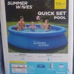 Summer Waves Quick Set 10 Ft Pool With Filter And Pump