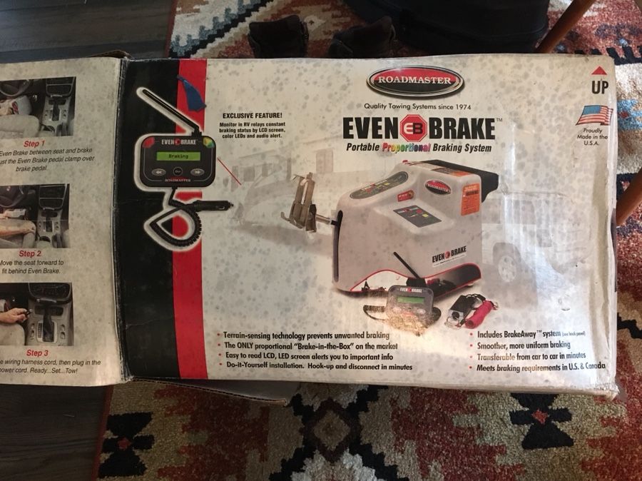 Roadmaster Even Brake tow car braking system Brake Buddy, tow bar for