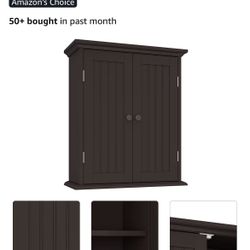 ChooChoo Espresso Bathroom Wall Cabinet / Over Toilet Storage