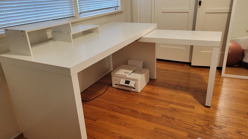 Desk, Office, White