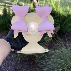 Medium Size And Large Size Glittery Pink Girls Hair Bows 