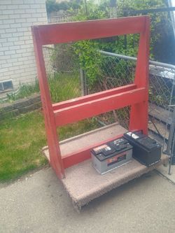 A frame on wheels