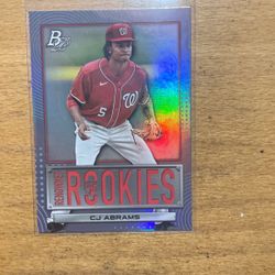 2022 BOWMAN PLATINUM CJ ABRAMS RENOWHED ROOKIES CARD