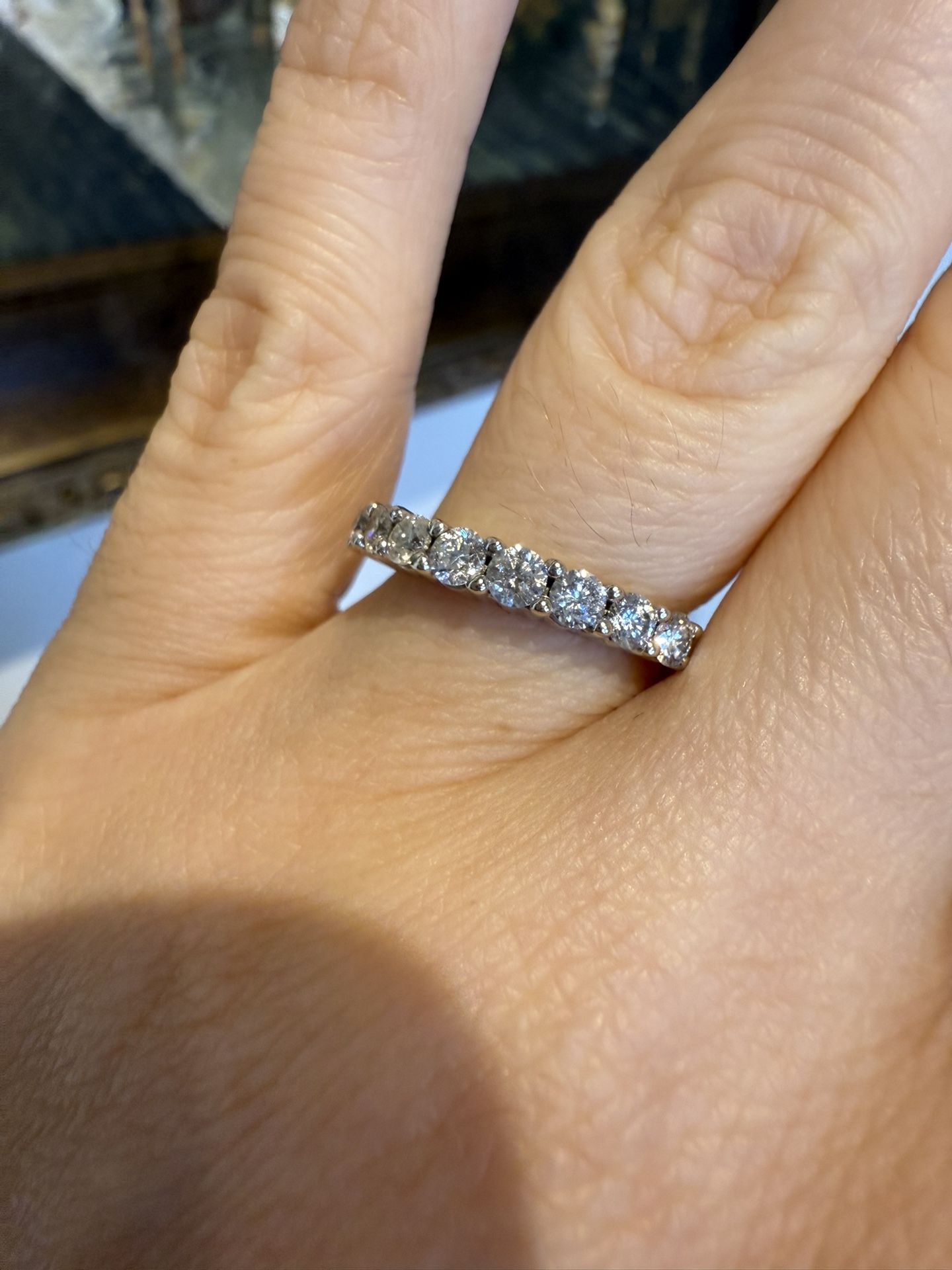 14K White Gold Natural Diamonds Ring Band Perfect Gift For Holidays 