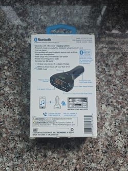 GOXT BLUETOOTH FM TRANSMITTER 18843 2.1A QUICK CHARGE NEW (HPB028179)
