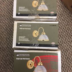 Wall sconces never used
