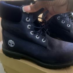 Velvet Blue Timberlands