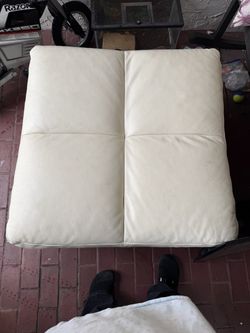 Large Leather Ottoman