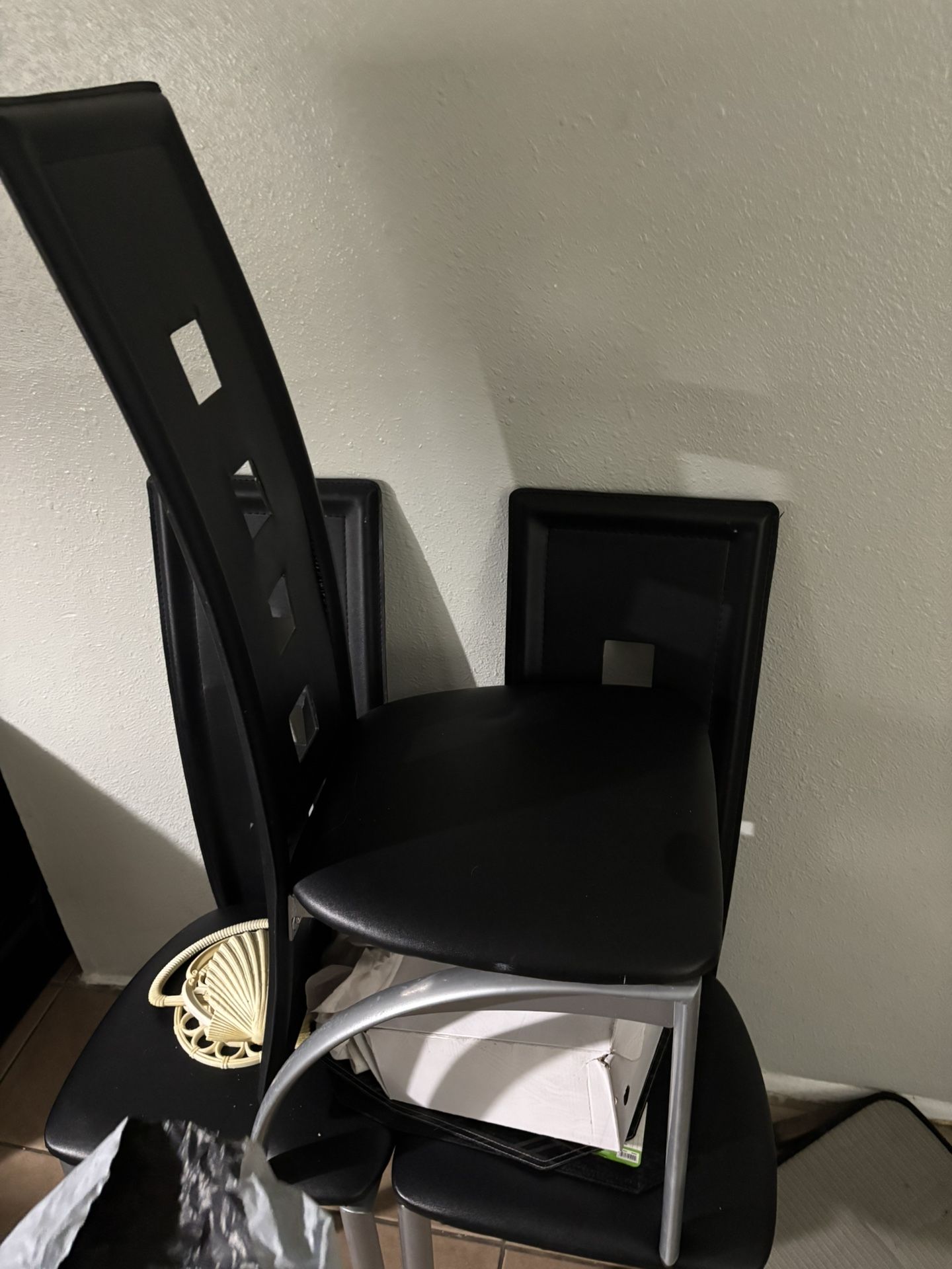 4 Black Luxury Chairs