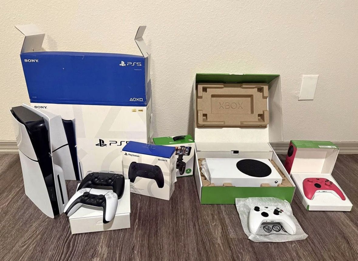 PlayStation 5 (Disc Edition, 1TB, 4K ready) & Xbox Series S (512GB)