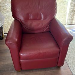 Red Leather Recliner 