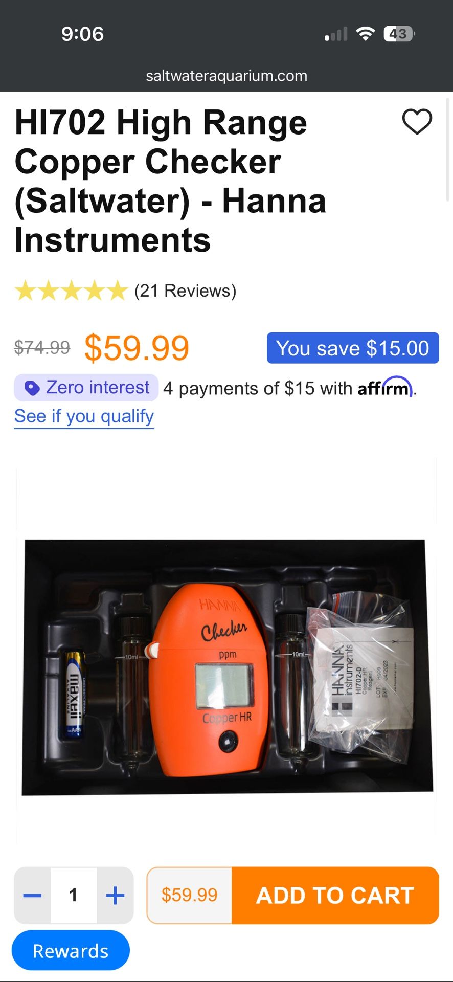 COPPER HANNA CHECKER