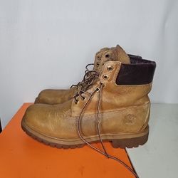 Timberland Tan Beige Heritage Series Boots Leather Size 9.5