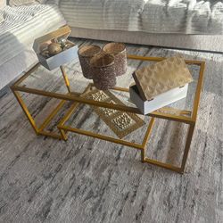 Glass coffee table