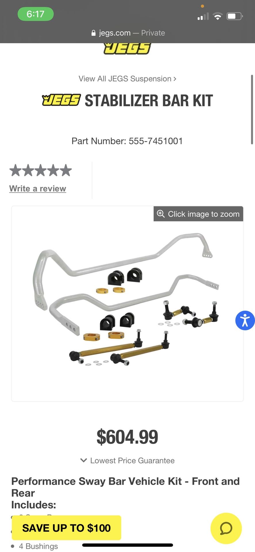 Sway Bars Pontiac G8