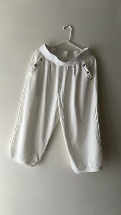 White Cropped Wide-Leg Pants