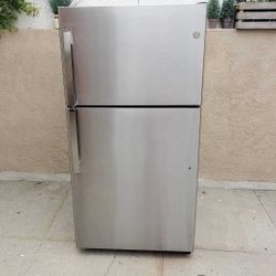 GE Fridge Silver 21cu Ft 33x31x66🛑👍3 MONTHS WARRANTY 