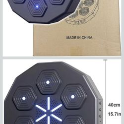 Electronic Music Boxing Machine, Wall-Mounted Boxing Machine Intelligent Boxing Machine with 6 Lights and Bluetooth Sensor, Children/Adults/Home Train