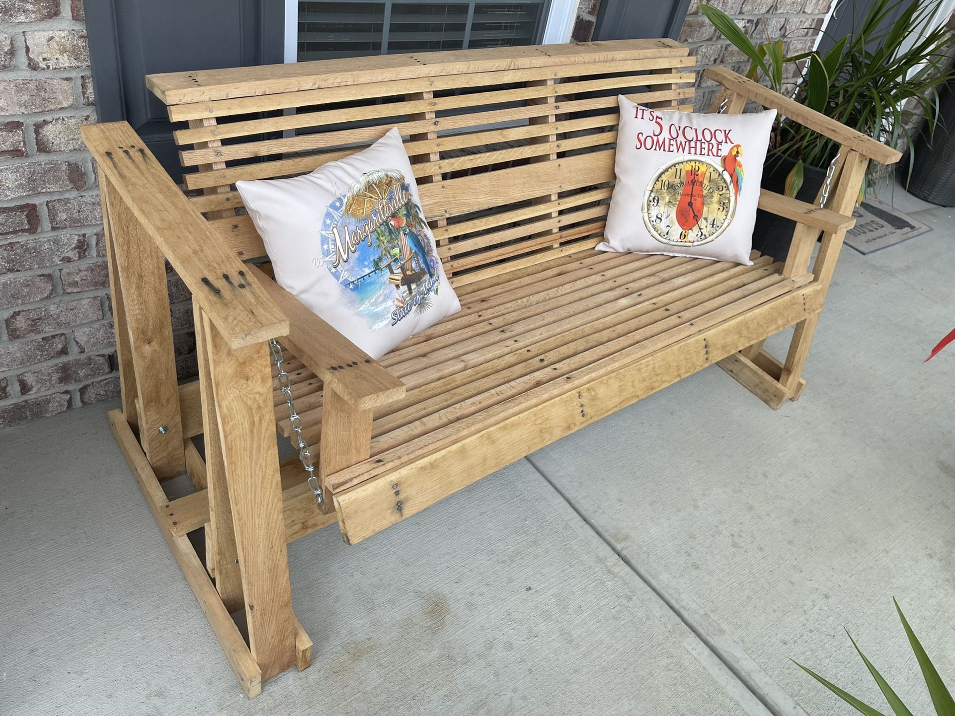 Oak Wood Sofa Couch Glider Swing - 3 Seater!