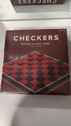 Checkers Wooden Classic Board Game
