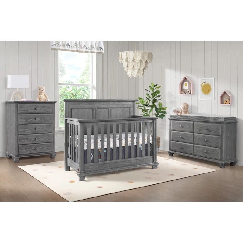 Oxford Baby Solid Wood Kenilworth 4 In 1 Convertible Crib Nursery furniture Decor