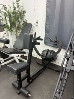 Seated Row Machine Body Solid w/ 100lb Weights