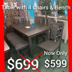 🤓 6pcs Dining Table Set