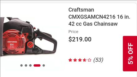 Craftsman 16 in. 42cc Gas Chainsaw
