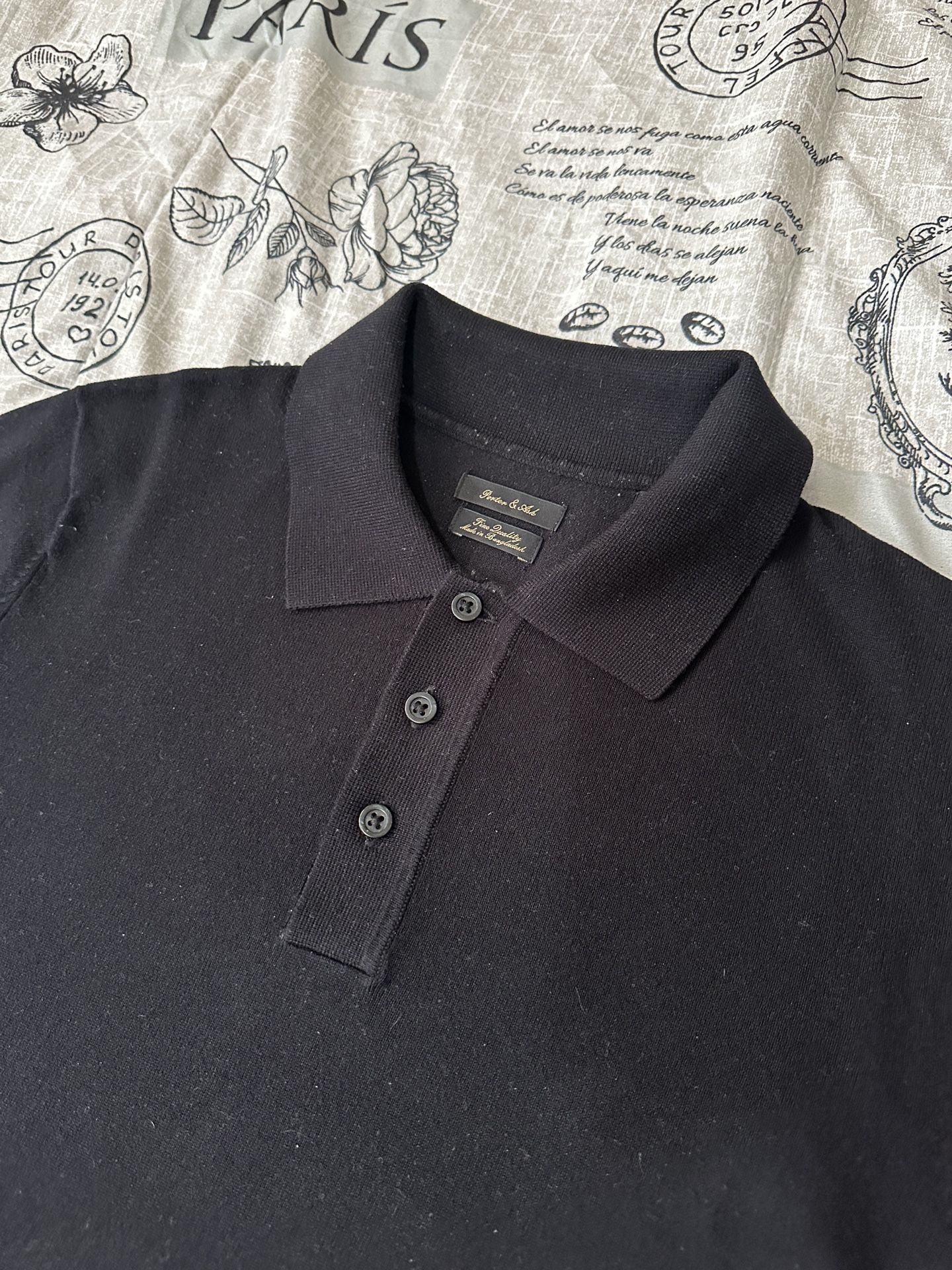 Black Men’s Polo Shirt Size M