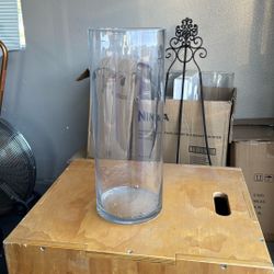 Glass Cylinder Vase 18”x 7” Each $15.00