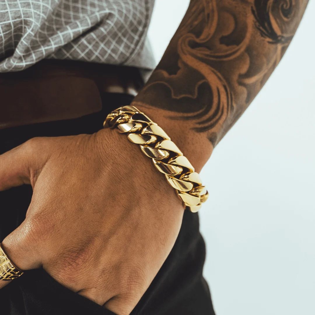 Golden Cuban Link Bracelet