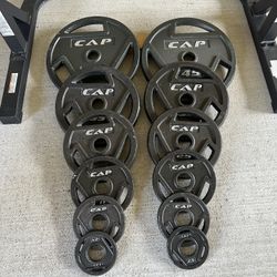 Cap Olympic Barbell Grip Weight Plates $270   