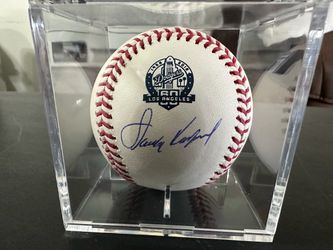 SANDY KOFAX SIGNED LOS ANGELES LA DODGERS AUTOGRAPHED RAWLINGS BASEBALL W/CUBE W/COA 897