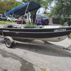 14 ft6 Inch Jon Boat wTitle Trailer